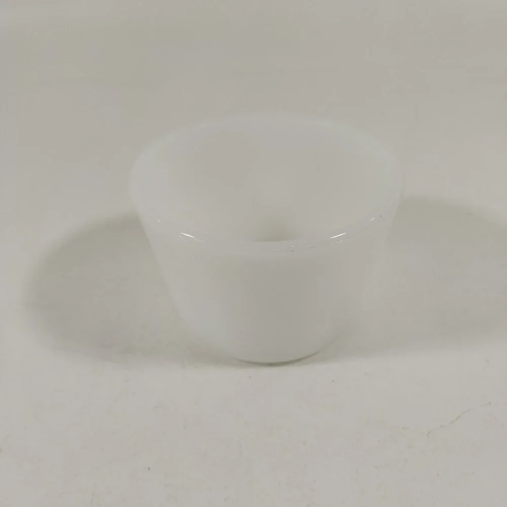 Glasbake Ramekin Custard Bake Cup Milk Glass White Bowl Flan‎ Baking 4 oz